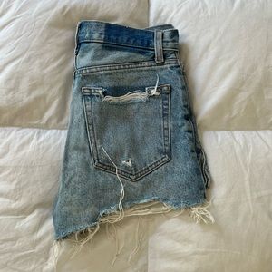 A+F high rise boyfriend Jean shorts